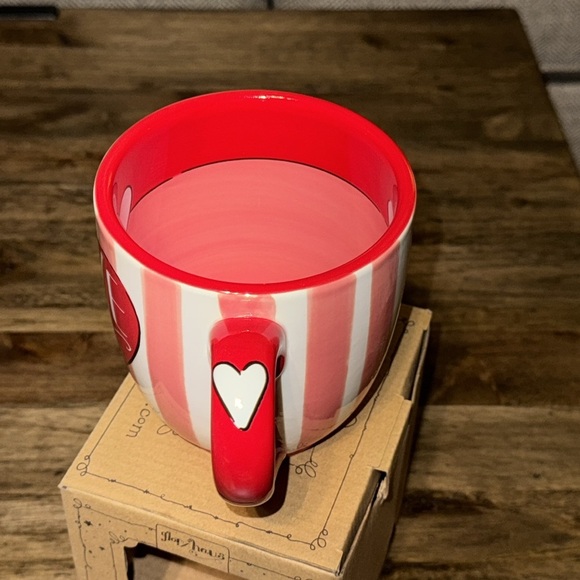 NWT Glory Haus Red/White Heart Lg Coffee/Tea Mug Cup ‘LOVE YOU MORE’ Kalyn Dunks - Picture 10 of 16